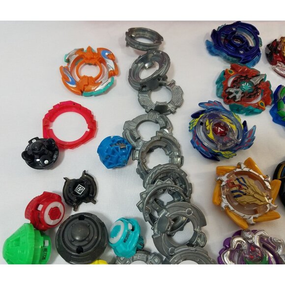 Beyblade Parts Lot 60 pieces Layers Turbo Discs Valtryek Sphinx BeyWarriors Case - Picture 11 of 16
